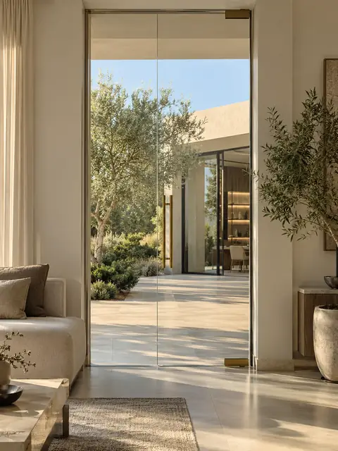 باب زجاج سيكوريت بدون إطار